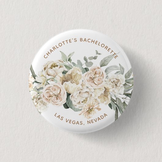 Bachelorette Weekend Gastgeschenk Personalisiertes Button (Vorderseite)