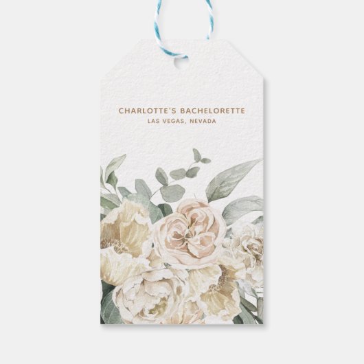 Bachelorette Weekend Gastgeschenk Personalisiertes Geschenkanhänger (Rückseite)