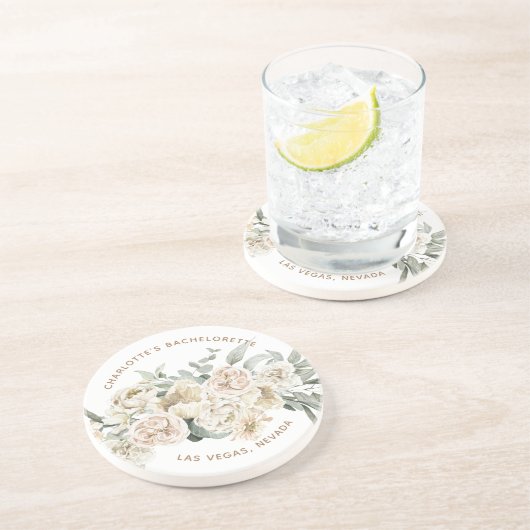 Bachelorette Weekend Gastgeschenk Personalisiertes Getränkeuntersetzer (Seite)