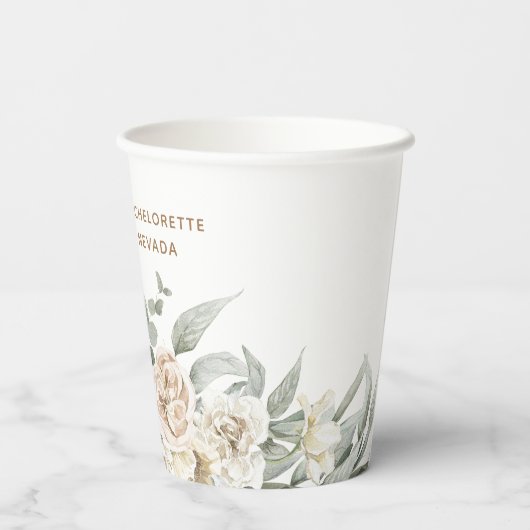 Bachelorette Weekend Gastgeschenk Personalisiertes Pappbecher (Rückseite)