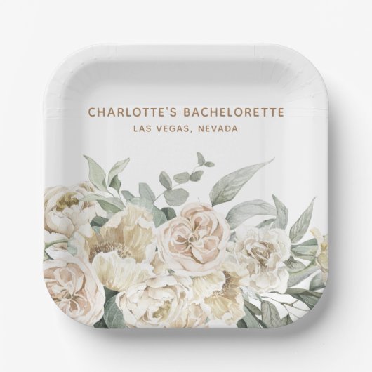 Bachelorette Weekend Gastgeschenk Personalisiertes Pappteller (Vorderseite)