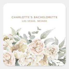 Bachelorette Weekend Gastgeschenk Personalisiertes Quadratischer Aufkleber