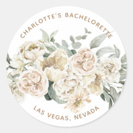 Bachelorette Weekend Gastgeschenk Personalisiertes Runder Aufkleber