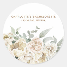 Bachelorette Weekend Gastgeschenk Personalisiertes Runder Aufkleber