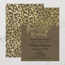 Bachelorette Weekend Gold Moderne schicke, rustika