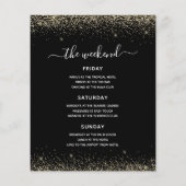 Bachelorette Weekend Gold Moderner Glitzer (Rückseite)