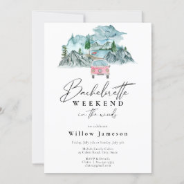 Bachelorette Weekend im Wald Einladung