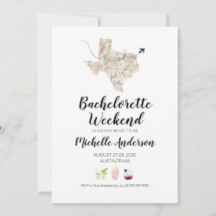 Bachelorette Weekend in Austin Texas Einladung