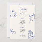 Bachelorette Weekend individuelle Einladung (Rückseite)