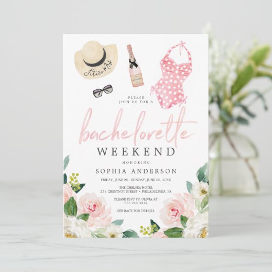 Bachelorette Weekend Interlaken Einladung (Stehend Vorderseite)