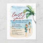 Bachelorette Weekend Itinerary Card (Vorderseite)