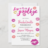 Bachelorette Weekend Itinerary Kiss Einladung (Vorderseite)