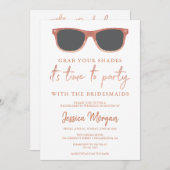 Bachelorette Weekend Itinerary Sonnenbrille Einladung (Vorne/Hinten)