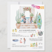 Bachelorette Weekend Itinerary | Tropical Mexico Einladung (Vorderseite)