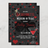 Bachelorette Weekend Las Vegas Party Einladung (Vorne/Hinten)