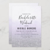 Bachelorette Weekend Lavendel Einladung (Vorne/Hinten)