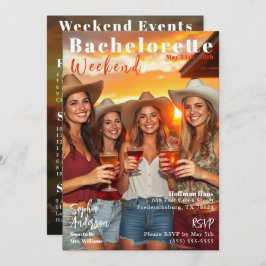 Bachelorette Weekend Magazine Cover Einladung