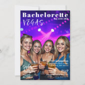 Bachelorette Weekend Magazine Cover Einladung (Vorderseite)