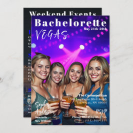 Bachelorette Weekend Magazine Cover Einladung