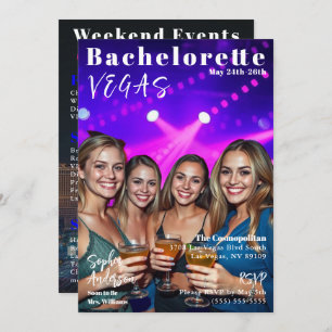 Bachelorette Weekend Magazine Cover Einladung