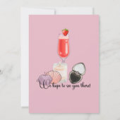 Bachelorette Weekend Mani & Mimosas Einladung (Rückseite)