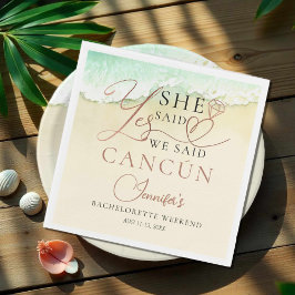 Bachelorette Weekend Napkins | Strand von Cancun Serviette
