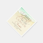 Bachelorette Weekend Napkins | Strand von Cancun Serviette (Ecke)