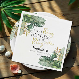 Bachelorette Weekend Napkins | Tropische Ringe Serviette
