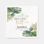 Bachelorette Weekend Napkins | Tropische Ringe Serviette (Vorderseite)