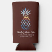 Bachelorette Weekend Party Ananas Script Selters Dosenkühler (Vorderseite)