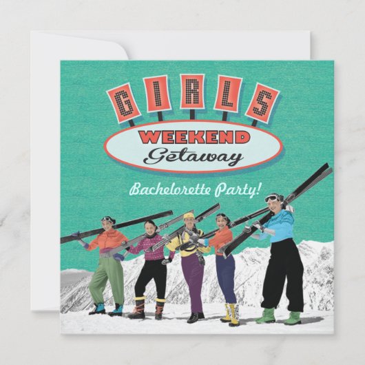 Bachelorette Weekend Party Einladung (Vorderseite)