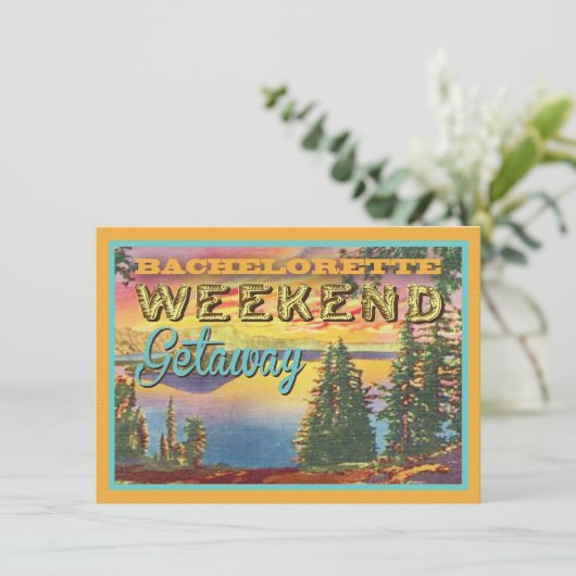 Bachelorette Weekend Party Einladung (Stehend Vorderseite)