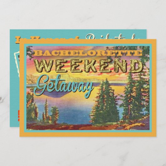 Bachelorette Weekend Party Einladung (Vorne/Hinten)