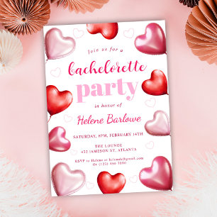 Bachelorette Weekend Party Niedlich Girly Pink Hea Einladung