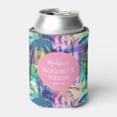 Bachelorette Weekend Party Tropische Palmen Dosenkühler (Kanne Vorderseite)