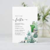 Bachelorette Weekend Party und Itinerary Botanisch Einladung (Stehend Vorderseite)