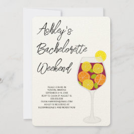 Bachelorette Weekend Sangria Einladung