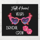Bachelorette Weekend Vegas Pink Personalisiert Alkoholflaschenetikett (Einzelnes Label)