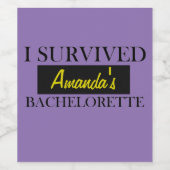 Bachelorette Weinkeller Weinetikett (Einzelnes Label)