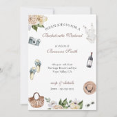 Bachelorette Weinkellerei am Wochenende Einladung (Vorderseite)