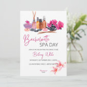 Bachelorette Wellness-Center Day Einladung (Stehend Vorderseite)
