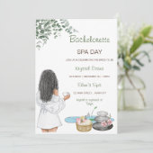 Bachelorette Wellness-Center Day Einladung (Stehend Vorderseite)