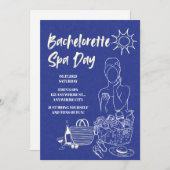 Bachelorette Wellness-Center Day Einladung (Vorne/Hinten)
