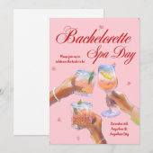 Bachelorette Wellness-Center Day Einladung (Vorne/Hinten)