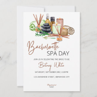 Bachelorette Wellness-Center Day Einladung