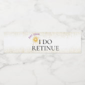 Bachelorette Wellness-Center Day Gold Glitzer Must Wasserflaschenetikett (Einzelnes Label)