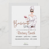 Bachelorette Wellness-Center Party Custom Einladung (Vorne/Hinten)