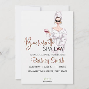 Bachelorette Wellness-Center Party Custom Einladung