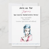Bachelorette Wellness-Center Party Einladung (Vorderseite)
