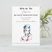 Bachelorette Wellness-Center Party Einladung (Stehend Vorderseite)